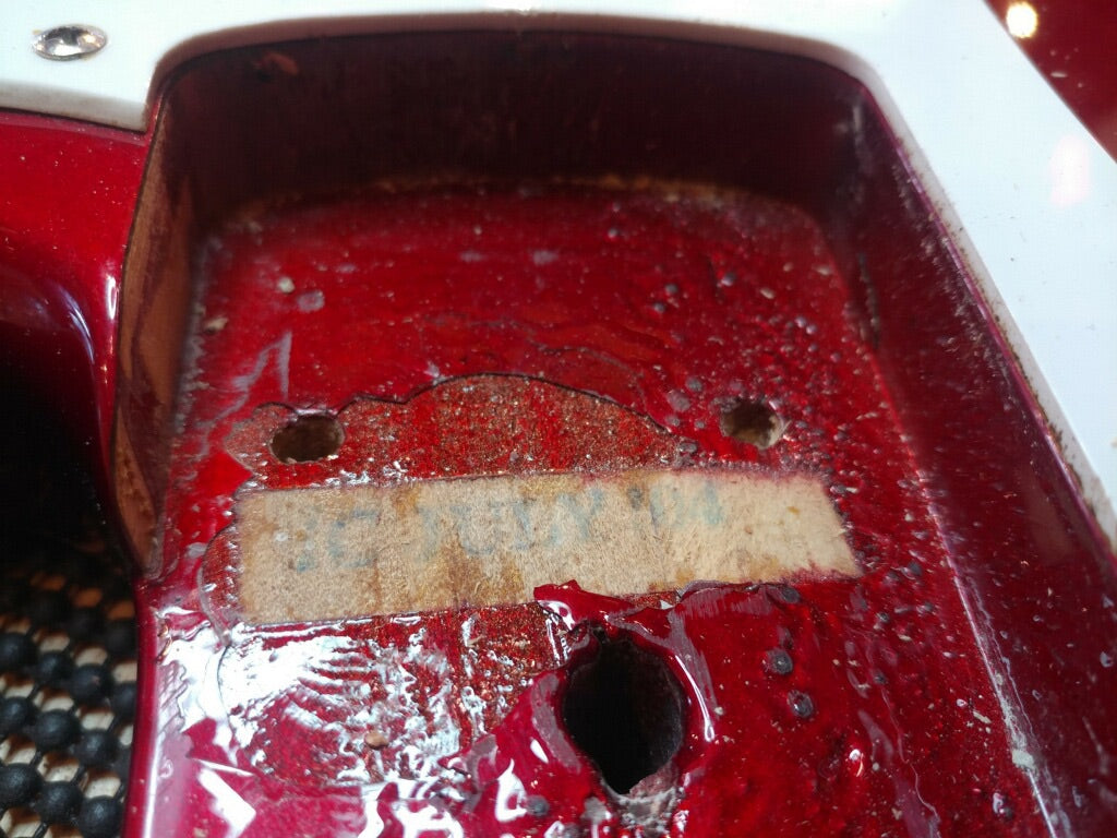 1977-1978 Fender Fretless P-Bass 2004 Body Candy Apple Red