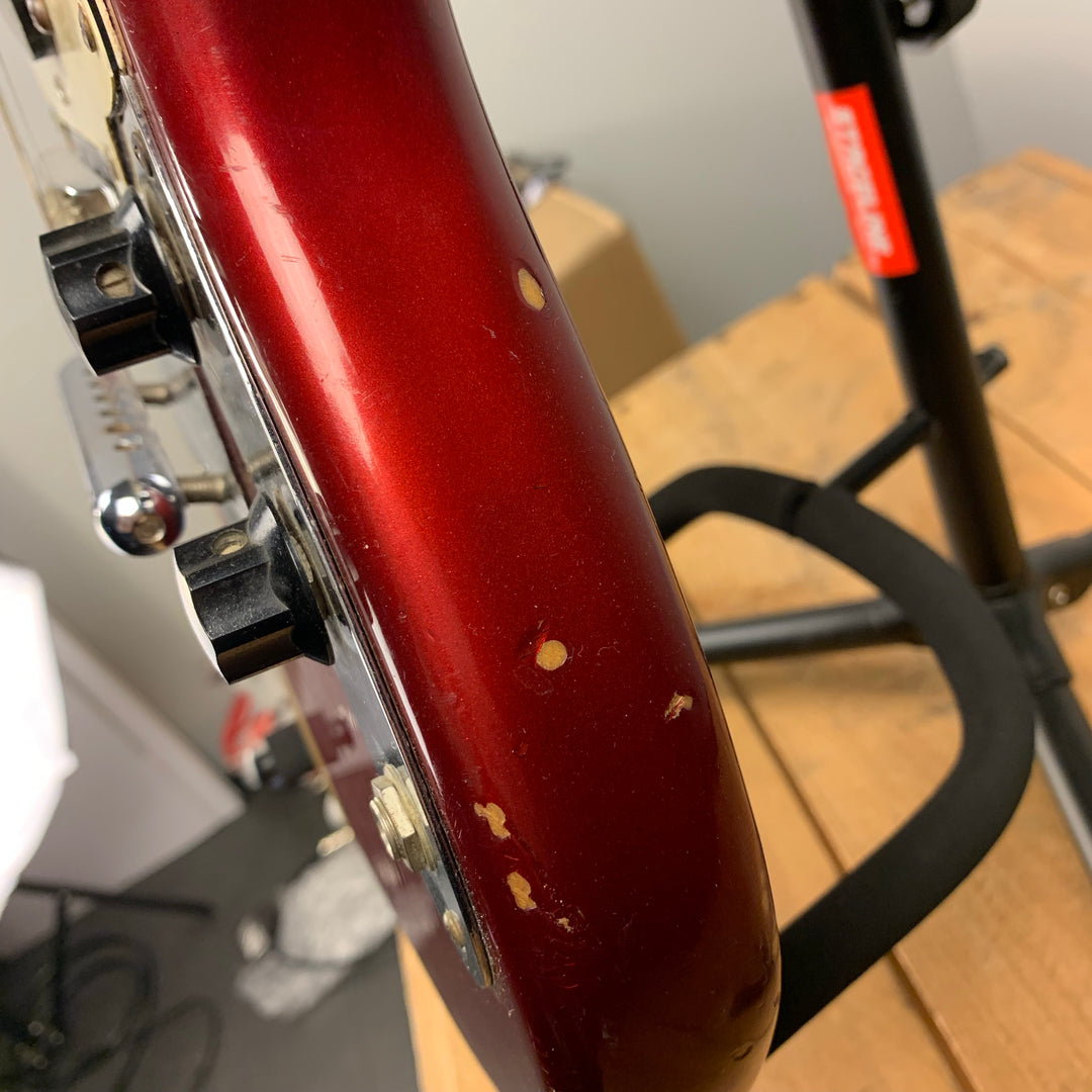 1973 1974 Fender Mustang Red with Competition Racing Stripes (DEMO VIDEO)