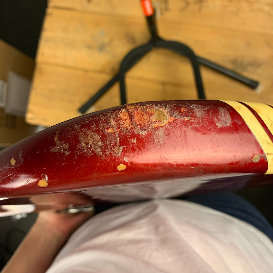 1973 1974 Fender Mustang Red with Competition Racing Stripes (DEMO VIDEO)