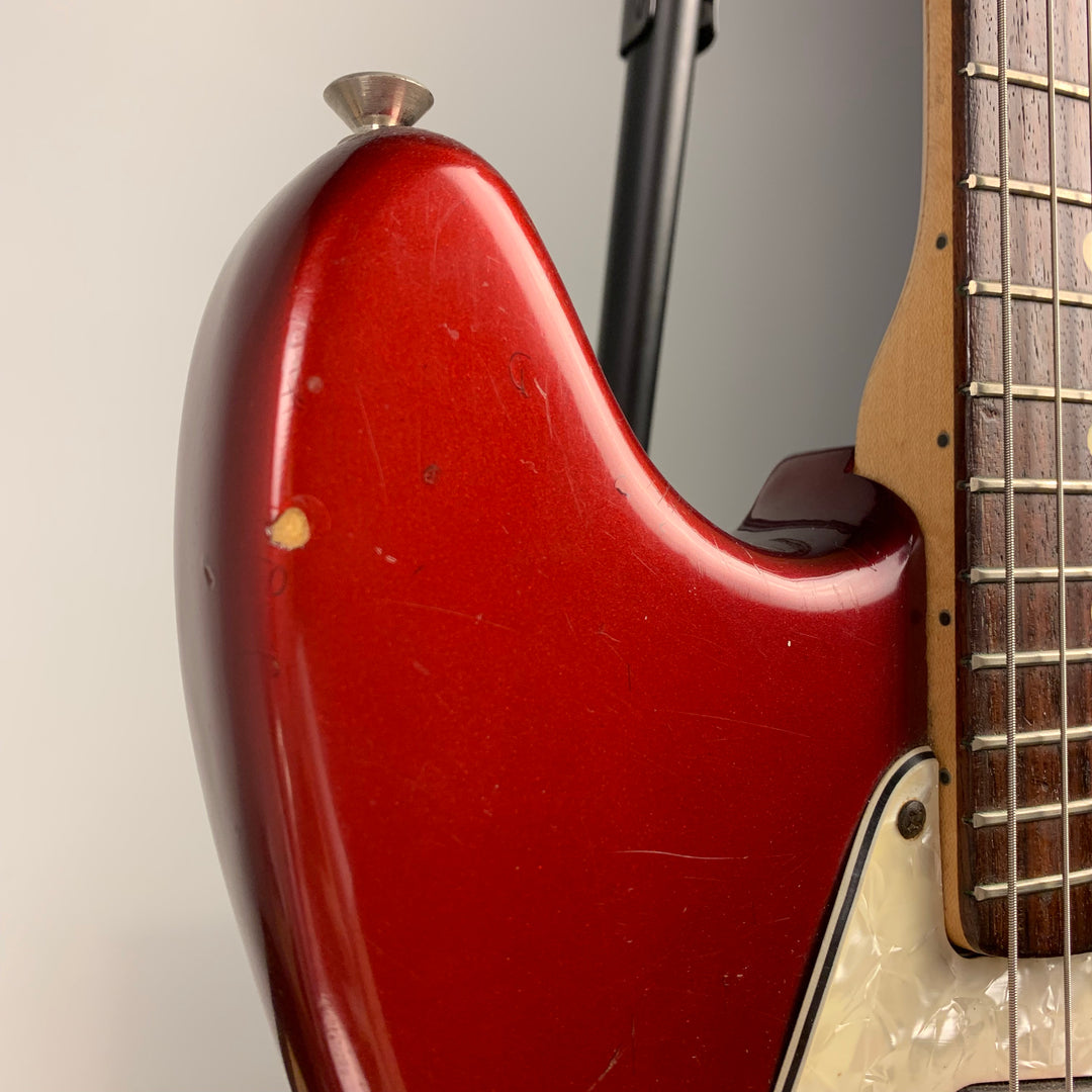 1973 1974 Fender Mustang Red with Competition Racing Stripes (DEMO VIDEO)