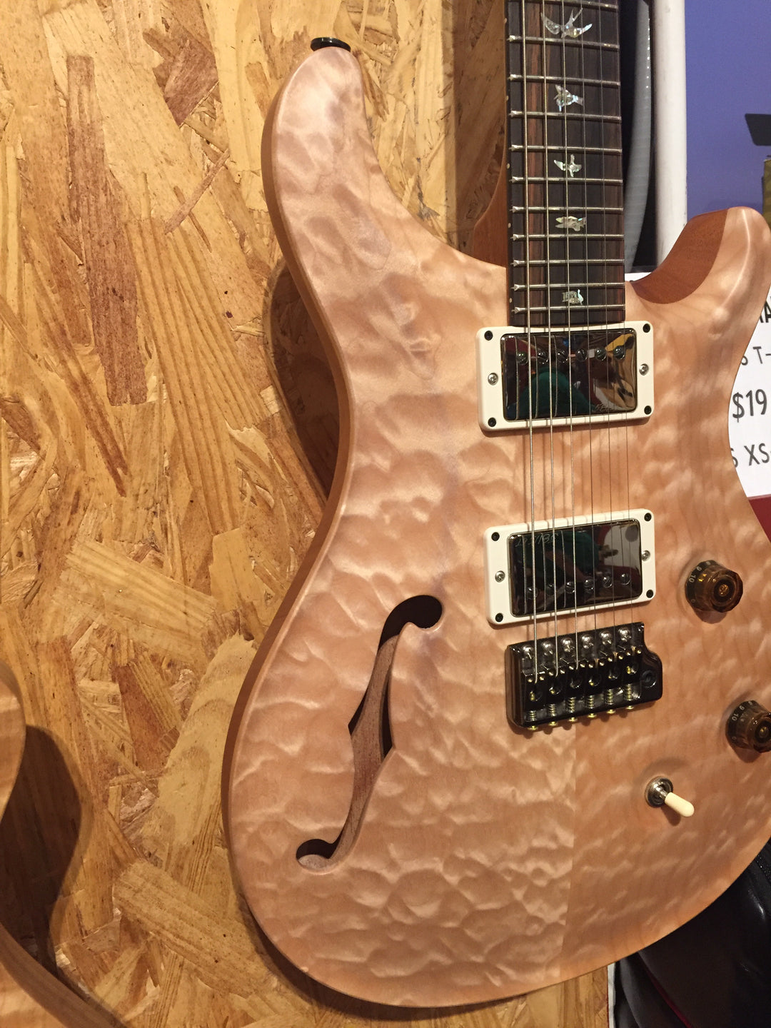 Paul Reed Smith PRS Custom 24 Semi-Hollow Wood Library Quilt Top Natural