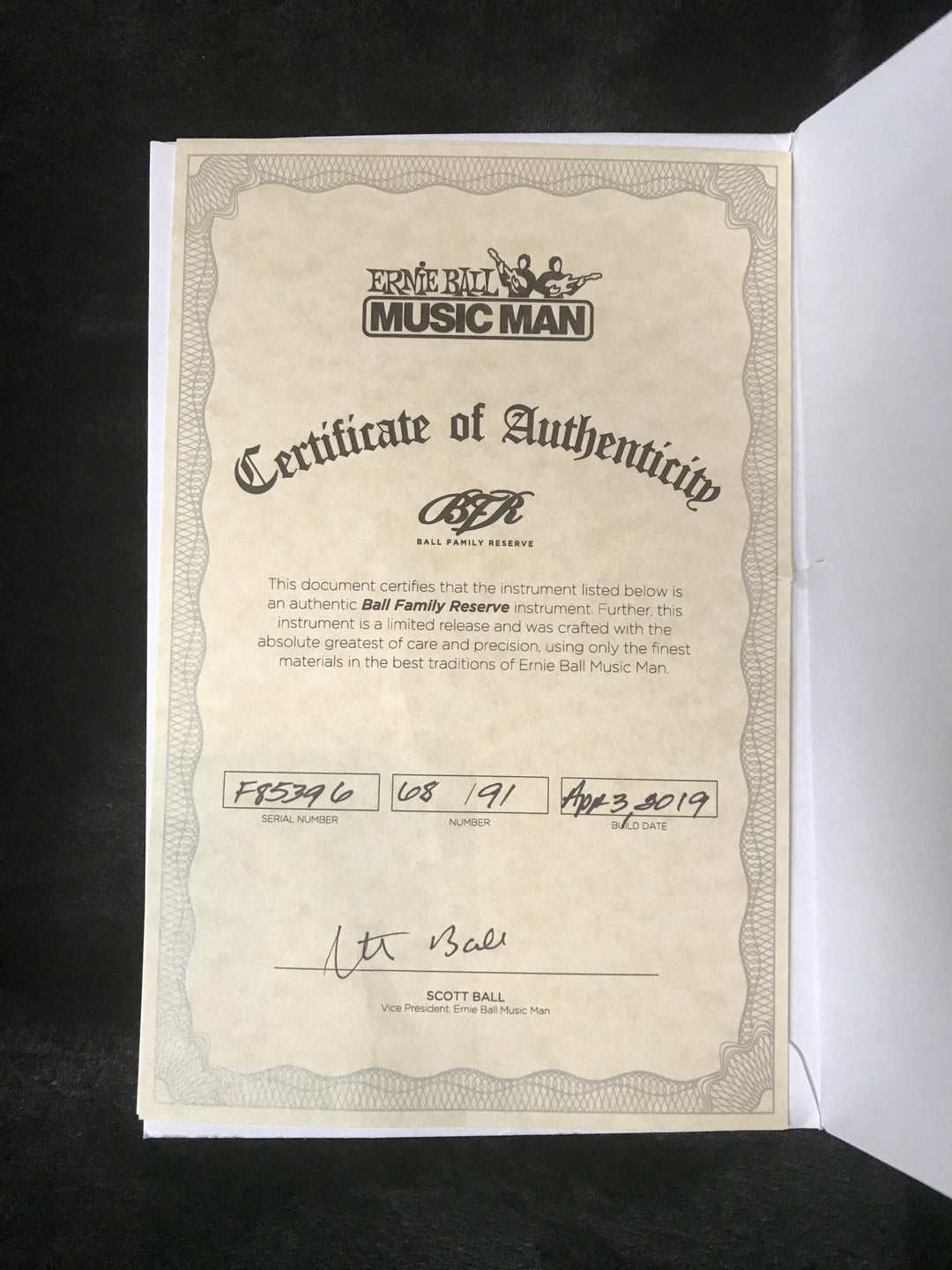 2019 Ernie Ball Music Man BFR StingRay 5 Giants Orange