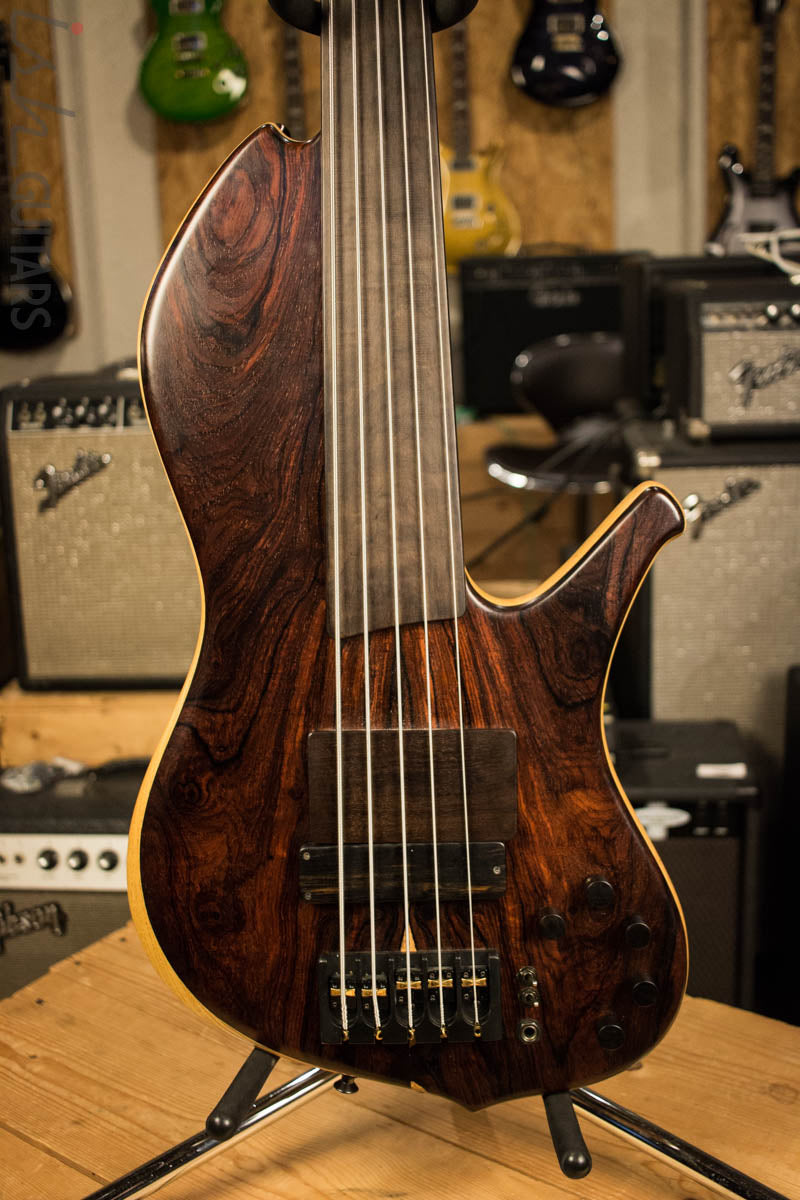 Ken Lawrence Brase 5 Fretless Cocobolo Piezo
