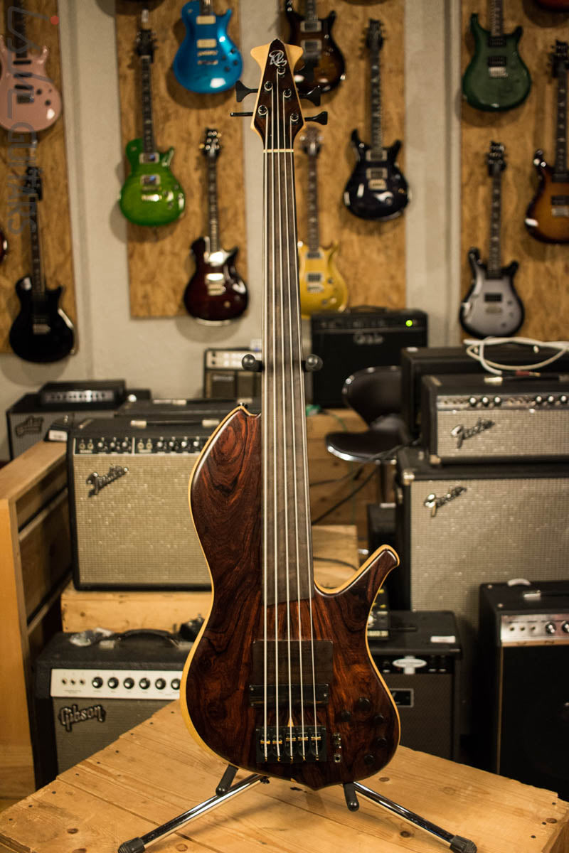 Ken Lawrence Brase 5 Fretless Cocobolo Piezo