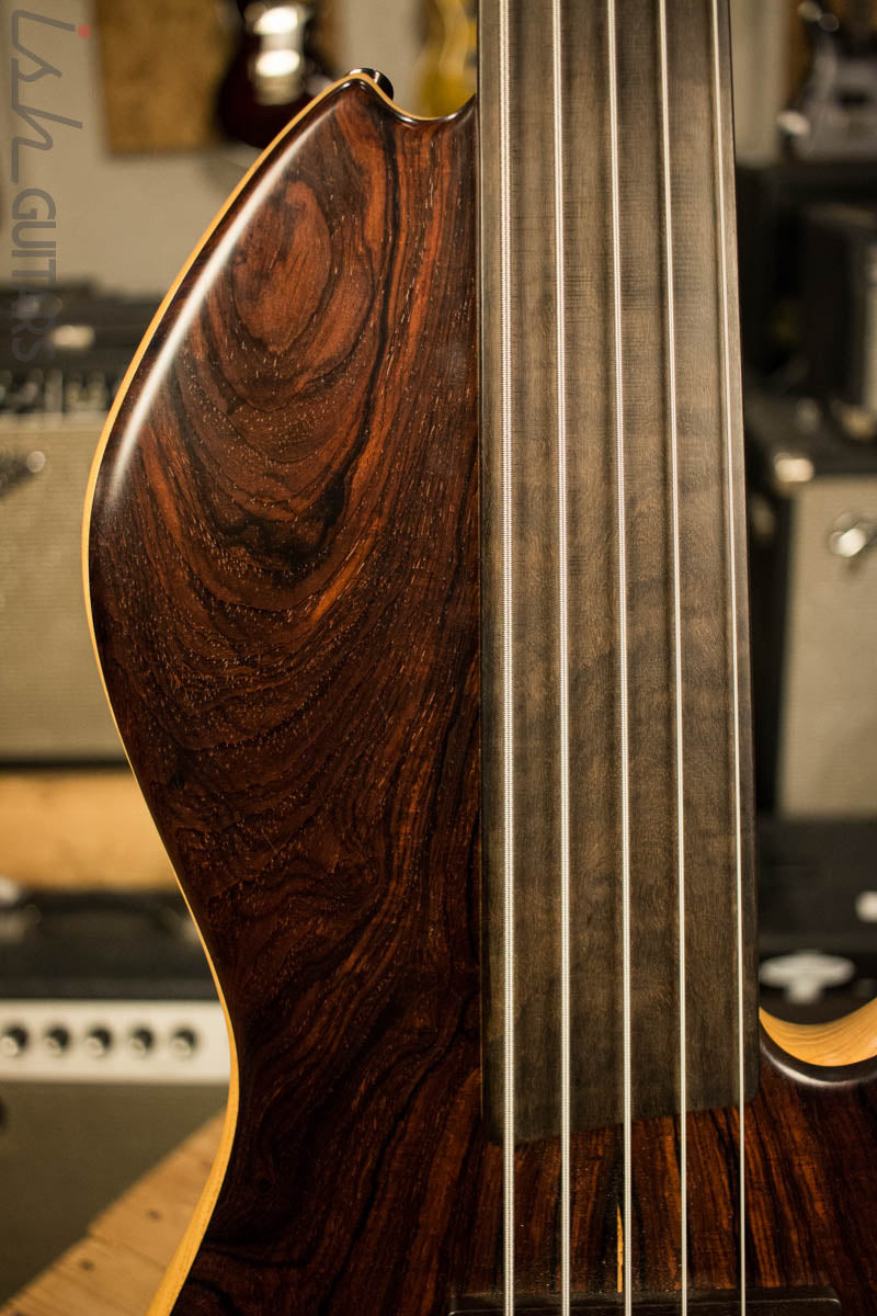 Ken Lawrence Brase 5 Fretless Cocobolo Piezo