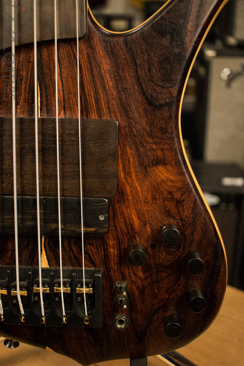Ken Lawrence Brase 5 Fretless Cocobolo Piezo