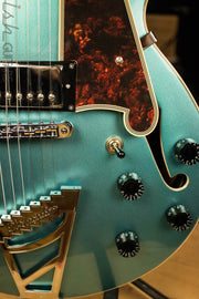 D'Angelico Premier Series SS Semi-Hollowbody Electric Guitar with Stairstep Tailpiece Ocean Turquoise