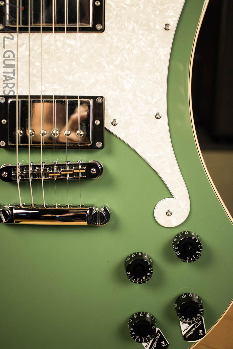 D’Angelico Premier Series Ludlow Electric Guitar with Stopbar Tailpiece Army Green