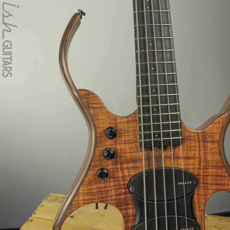 Paul Lairat Stega Luxe 5 String Koa Bass Guitar