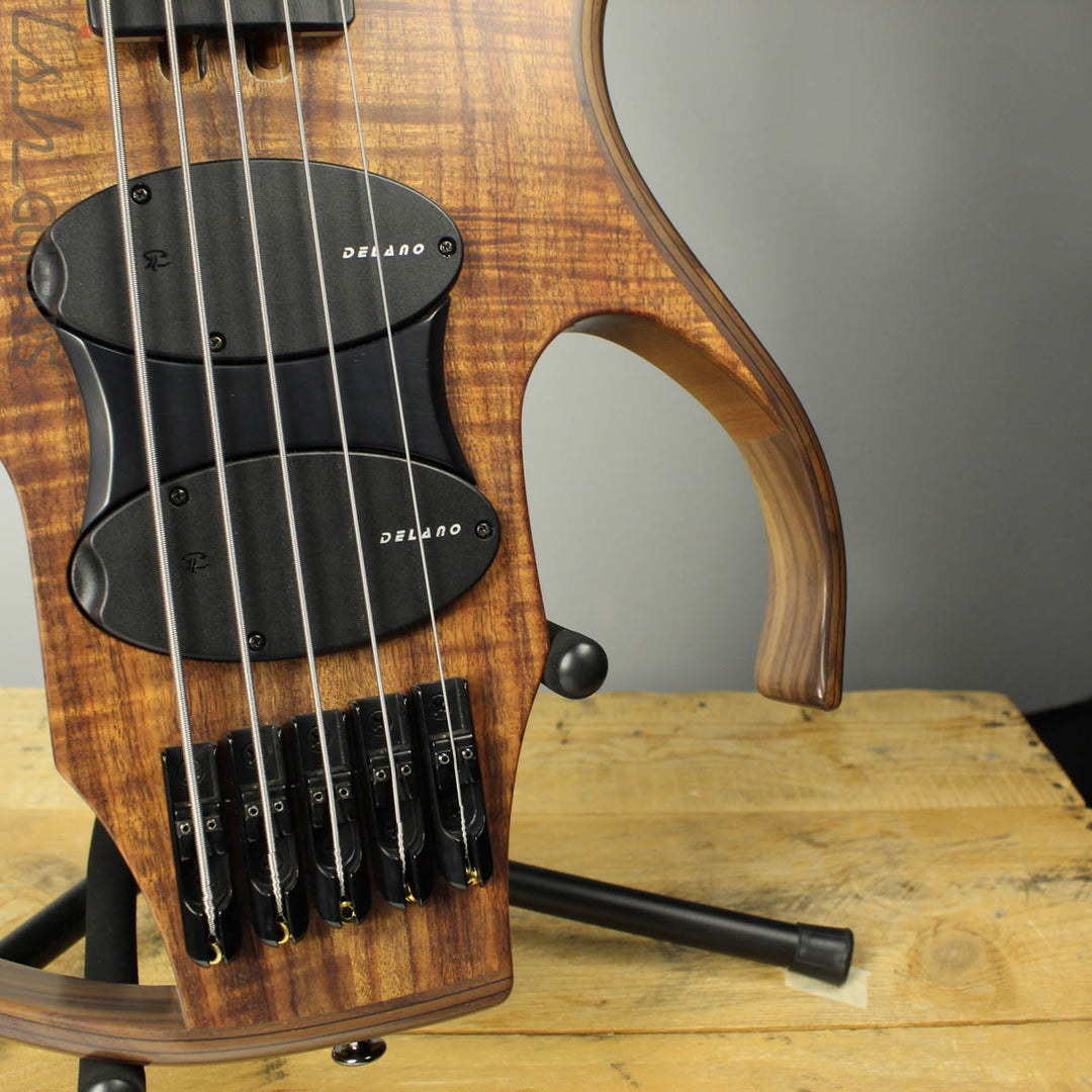 Paul Lairat Stega Luxe 5 String Koa Bass Guitar