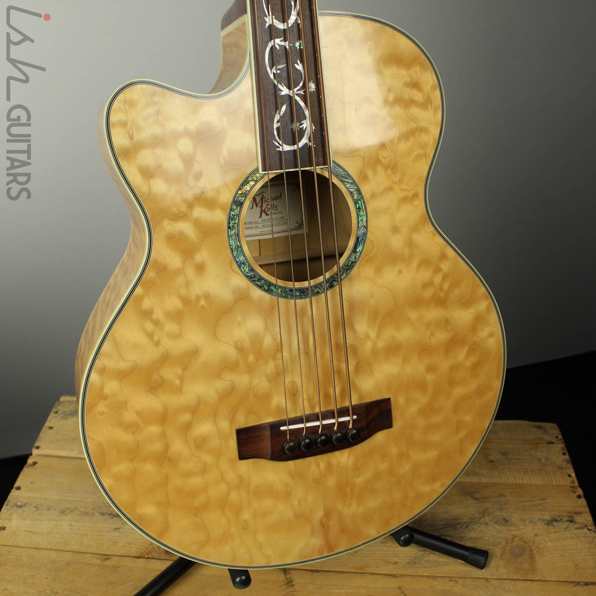 Michael Kelly Dragonfly 4 Left Hand Acoustic Bass Natural