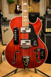 1963 Goya Rangemaster Semi Hollow Electric Guitar Cherry Finish