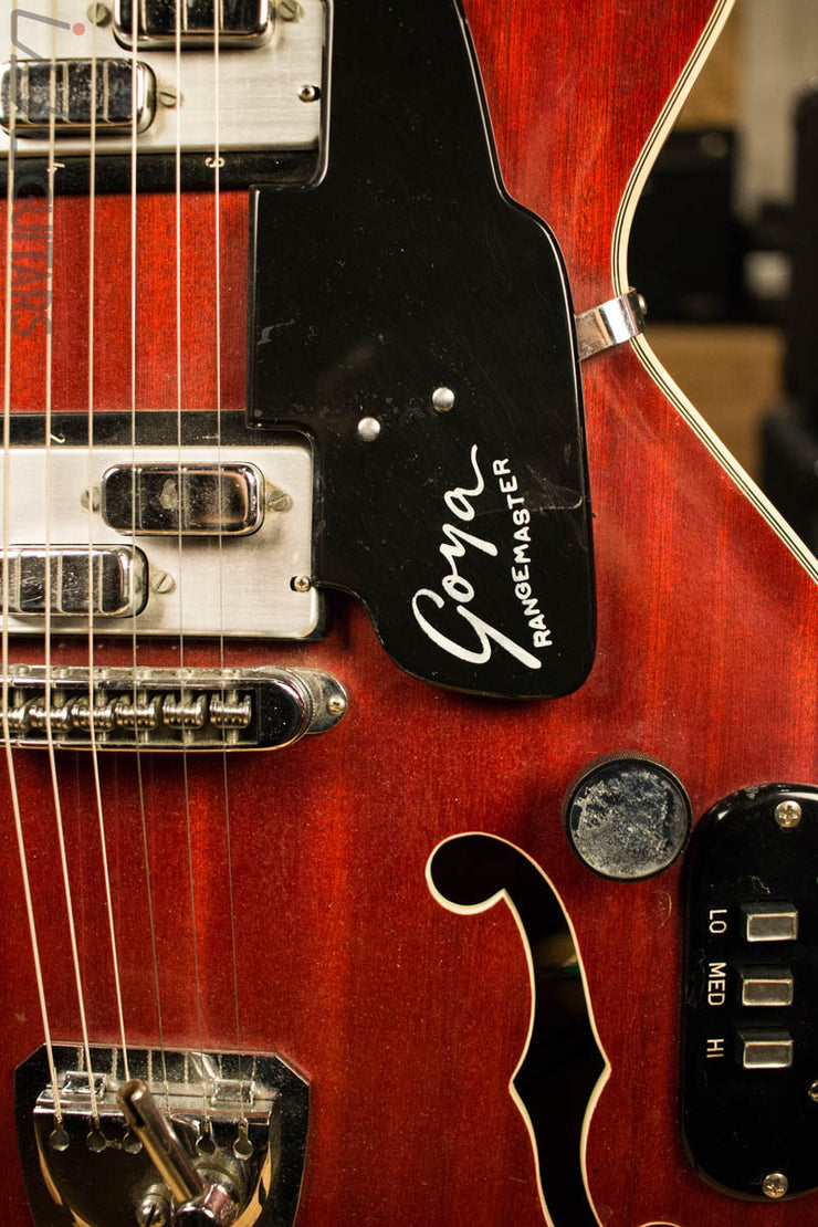 1963 Goya Rangemaster Semi Hollow Electric Guitar Cherry Finish