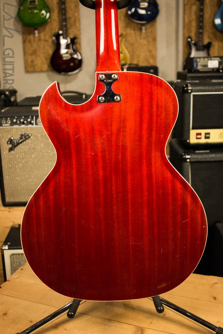 1963 Goya Rangemaster Semi Hollow Electric Guitar Cherry Finish