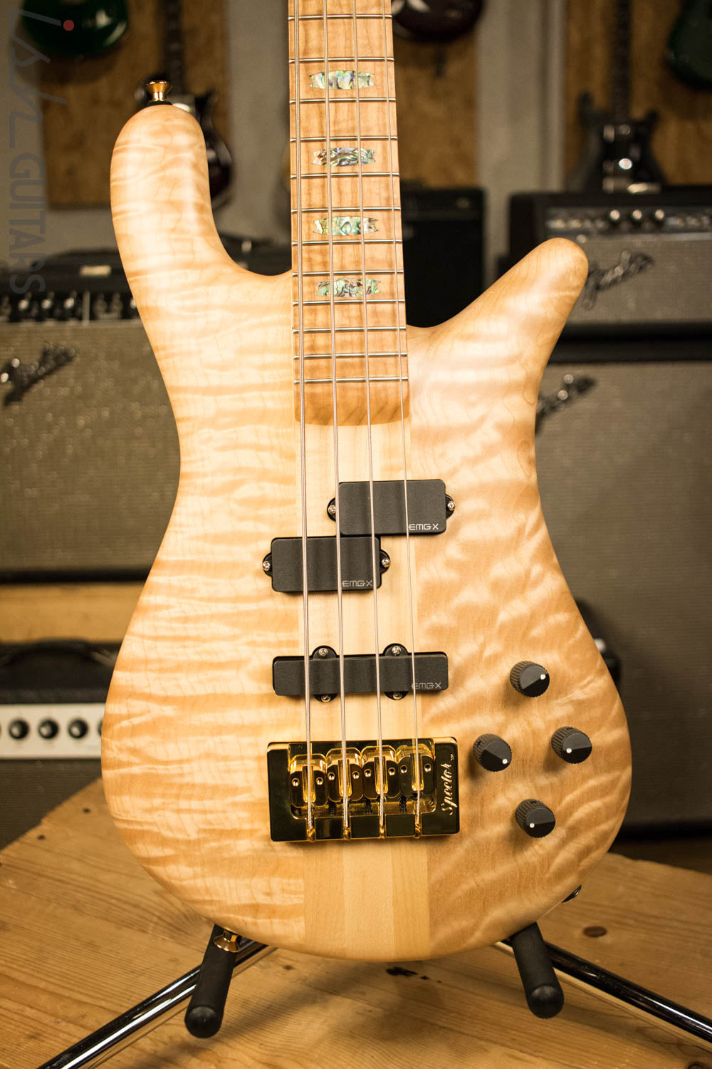 USA Spector NS-2 Solid Quilted Maple Body Maple Fretboard Matte