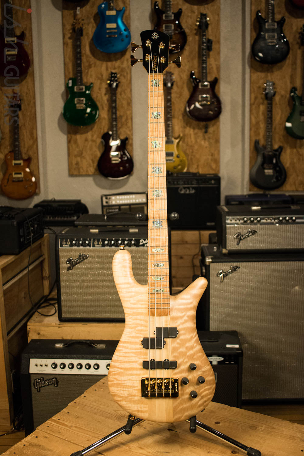 USA Spector NS-2 Solid Quilted Maple Body Maple Fretboard Matte
