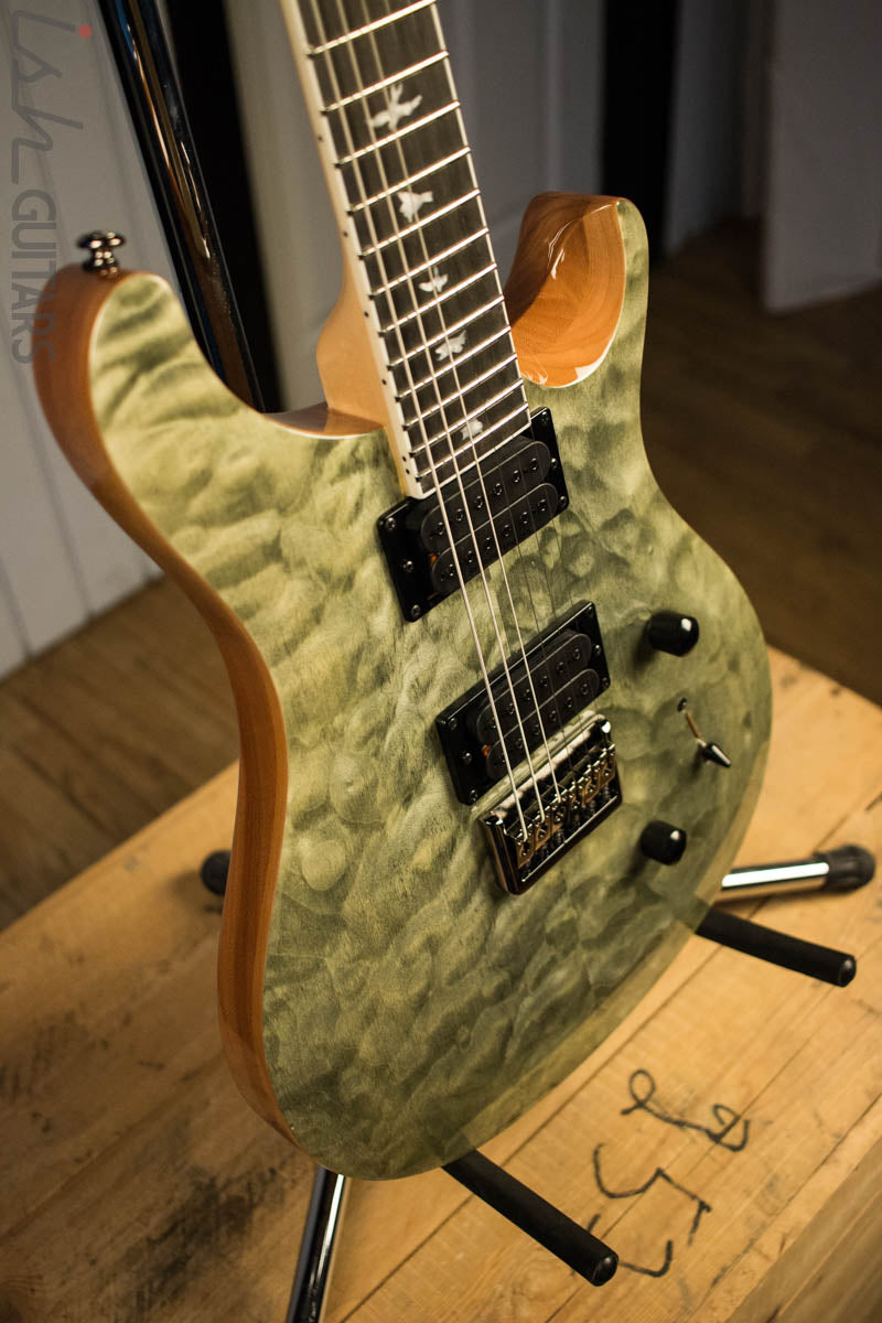 Paul Reed Smith PRS Mark Holcomb SE Quilted Maple Trampas Green Ish Guitars Exclusive 