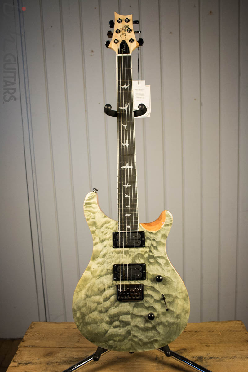 Paul Reed Smith PRS Mark Holcomb SE Quilted Maple Trampas Green Ish Guitars Exclusive 
