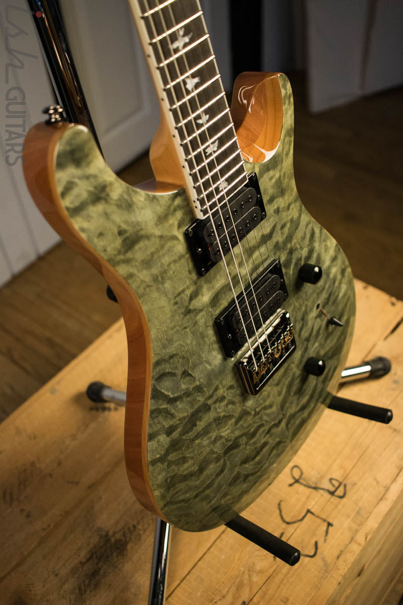 Paul Reed Smith PRS Mark Holcomb SE Quilted Maple Trampas Green Ish Guitars Exclusive 