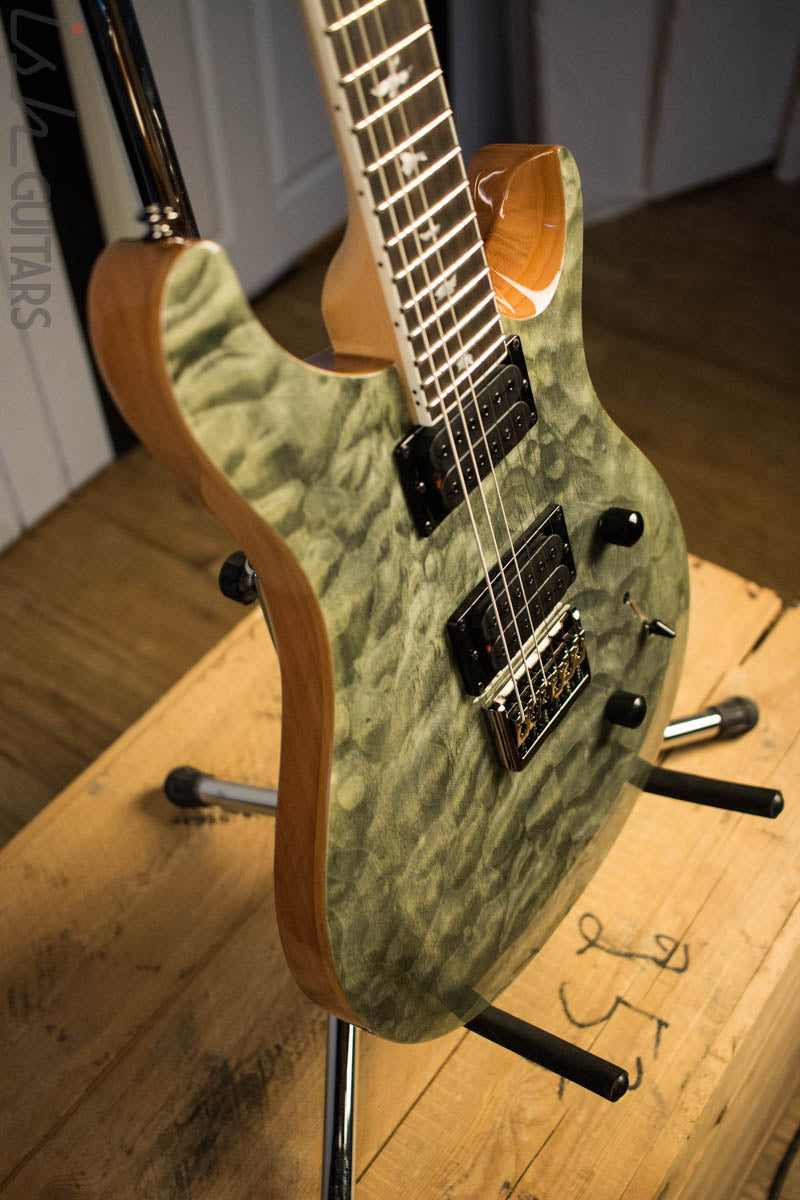 Paul Reed Smith PRS Mark Holcomb SE Quilted Maple Trampas Green Ish Guitars Exclusive 