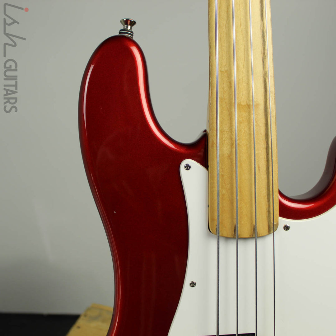 1977-1978 Fender Fretless P-Bass 2004 Body Candy Apple Red