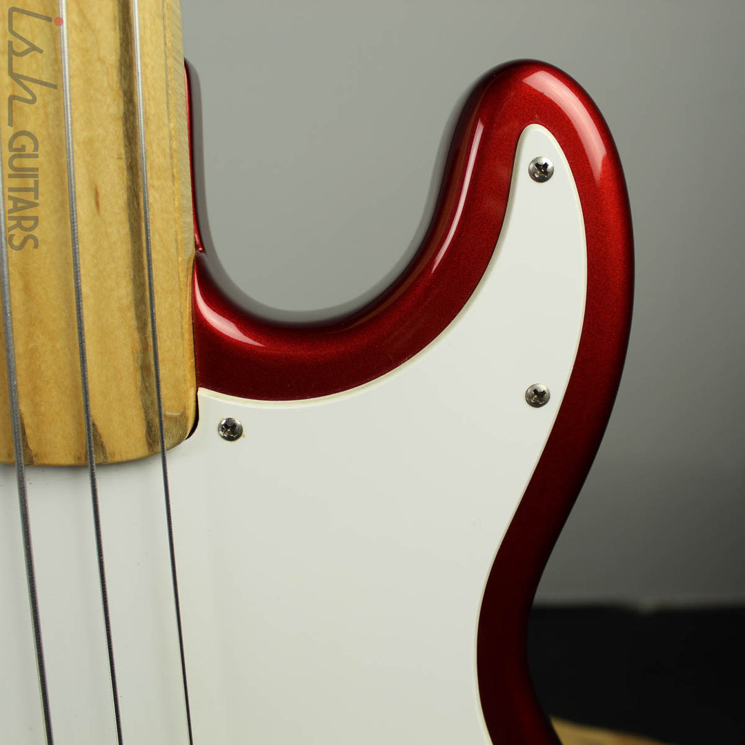 1977-1978 Fender Fretless P-Bass 2004 Body Candy Apple Red