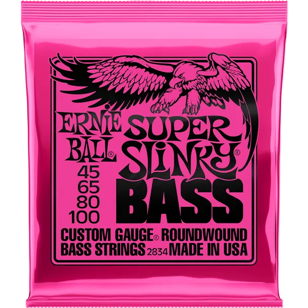 Ernie Ball Super Slinky Bass Strings 4-String 45/100