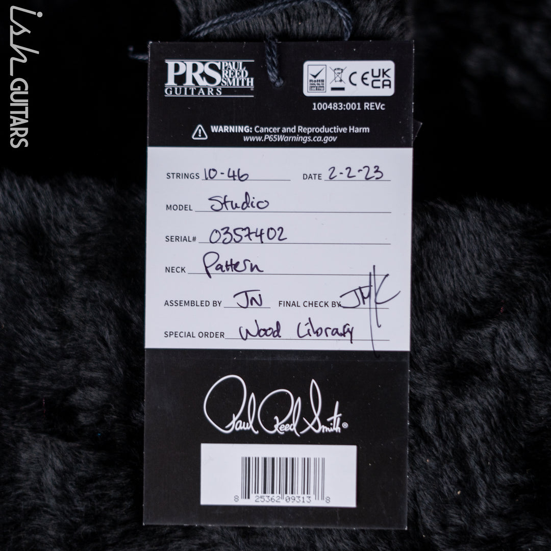 PRS Studio Wood Library 10-Top One Piece Autumn Sky